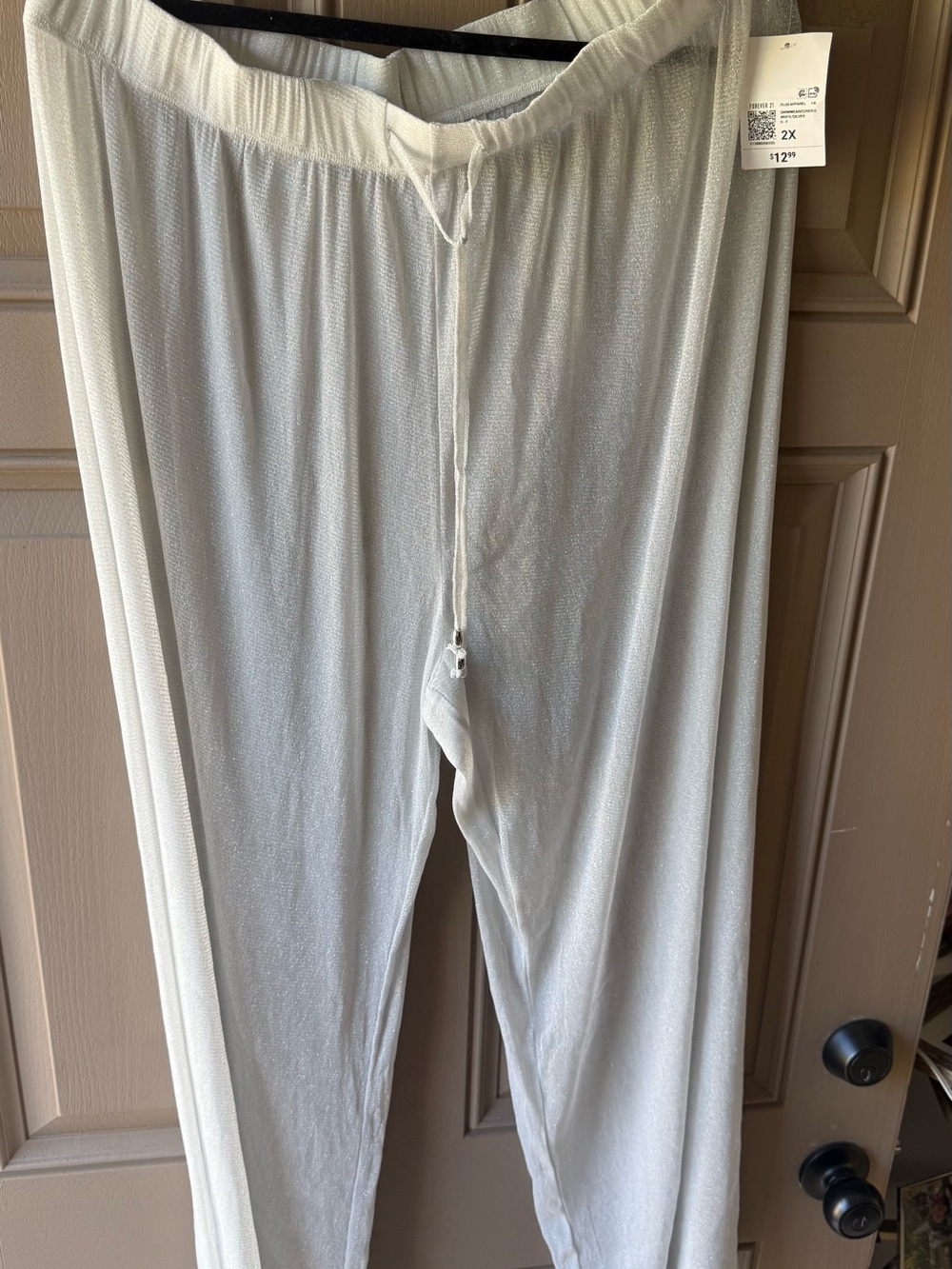 Forever 21 White Sheer Swim Coverup Pants
